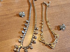 Vintage Jewelry Lot – Rhinestones – Sarah Cov Earrings NOS – Aurora Borealis