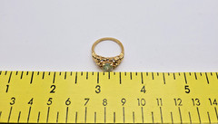 Vintage Gio Lind 14k HGE Blue Topaz and Genuine Diamond Ring – Size 7
