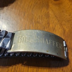 18% NICKEL SILVER NAME BRACELET FLORA INDIANA NAME ENGRAVED RARE OLD VINTAGE