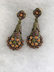 LaVintage La Vintage Multi Color Crystal 2″ Length Drop Dangle Earrings