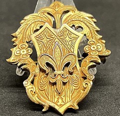 France 1920´ old beauty brooch fleur-de-lis shield, Art Nouveau design elegant
