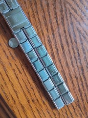 VTG. Y2K ITALIAN CHARM BRACELET DOUBLE ROW LOT ZOPPINI, B’LINQ, D’LINQ,ROMA,Navy