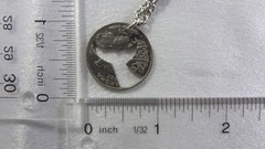 2008 Cut-Out Quarter Whale Tail (Rep. Speed, Strength, Family) Pendant Necklace!
