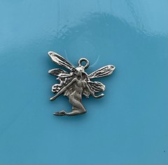 VTG Sterling Silver Fairy Angel Nymph Lady Charm Pendant Fantasy Jewelry 1.1g