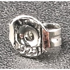 Vintage Village Originals 925 Sterling Silver Abalone Swirl Post Earrings