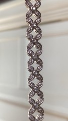 Ross Simons sterling silver flower .50 ct. t.w. diamond bracelet Size 7 1/4”