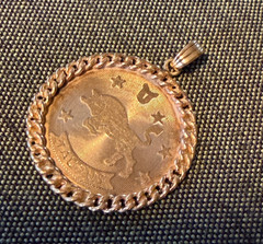 Vintage 3/4″ Solid 14kt Gold Pendant Taurus Zodiac Pendant NOS NOI 3.2g