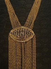 Rare Vintage Monet 70s Sculptural Multi Strand Tassle Necklace