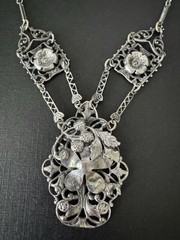 Antique, 800 Silver, Coppini of Florence, Italy, BIB Style, Art Nouveau Revival,