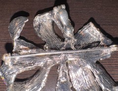 Fabulous Bow shaped Vintage Rhinestone Brooch Heavy Approx 3.5 Inches ?Marked