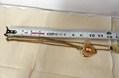 Vintage Duet by Smart H.G.E. Cameo Heart Locket & Chain Necklace Orig Box & Tags