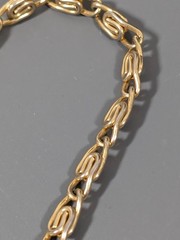 Vintage Gold Tone Snail Byzantine Chain Necklace Classic MCM 18.5 in