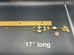 Custom OoaK Vintage Gold Filled Triple Watch Necklace, Opal, Estate Assemblage