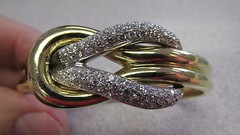 High Quality 18k Gold 2.50 ctw VVS1-VS1-F/G Diamond Bangle Bracelet Make Offer