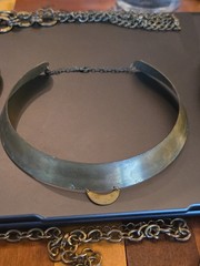 Bronze & Brass Toned Costume Jewelry Lot Bracelets Bib Choker Torque Necklace
