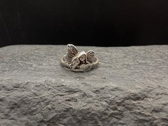 SZ 5.75 Vintage Sterling Silver Fairy Wing Ring Estate 925