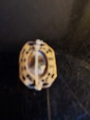 Antique Art Deco Topaz Brooch / Pin Glass Rhinestone