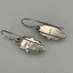 Vintage 925 Sterling Silver Blue Topaz Dangle Earrings French Wire