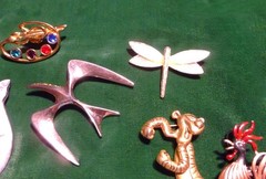 Vintage & Modern Designer Pin FIGURAL PINS, STICK PINS, TAC PINS Variety LOT