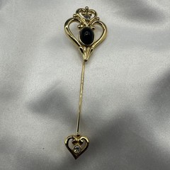 Three Mixed Vtg Gold Toned Brooches and One Pon.See pics.