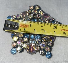 Vintage Juliana “BOOK PIECE” AB Crystal Starburst Brooch & Clip Earrings #1355