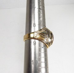 Vintage Vargas USA 18K GE Salesman Sample Display High School Class Ring Sz 8.75