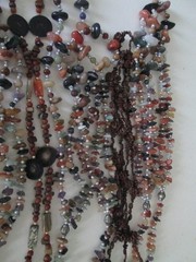 LOT 9 Wearable CHUNKY Semi-Precious Stones bead abalone seed necklace 2.61 lbs
