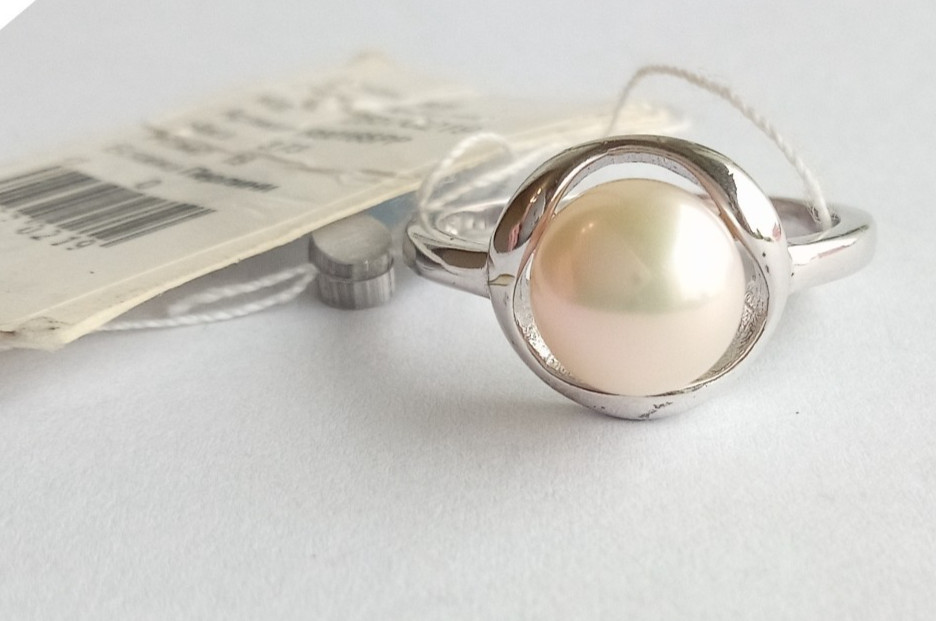 Vintage Beautiful Ring White pearl Sterling Silver 925 test Women Jewelry size 9