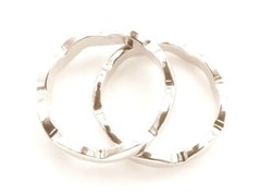 Vintage 2.5mm Wave Stackable White Gold Plated Esposito Ring 14K GE ESPO*A795