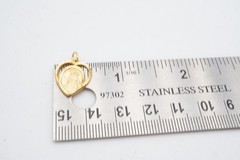 Vintage Gold Filled Guardian Angel Heart Pendant