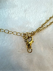 Gold Chain Minimalist witchy boho Blue glass crystal dragonfly Pendant Necklace