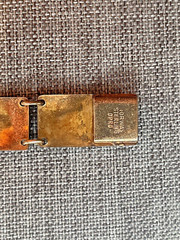 1970’s OPRO Norway 925 Sterling Guilloche Vermeil Panel Bracelet 7.5 long