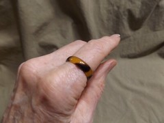 Vintage 1/4″ Turned Turtle Shell Ring Women’s ~9 3/4+ unused old new stock