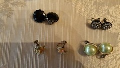 14 Pairs of Vintage CLIP ON AND SCREW ON EARRINGS Coro/Made in Japan & More