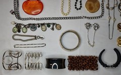Costume Jewelry Large Assorted Colorful Lot Necklaces Bracelets Watches & More