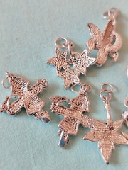 Enamel Silver Plate Fall Season Charm Pendant Lot Figural Scarecrow Corn Pumpkin