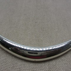 Vintage Cookie Lee Necklace Curved Collar Modern Minimalist Silver Tone 17 Inch