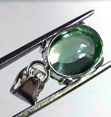 21 CT Natural Green Emerald Pendant Oval Shape 925 Silver EGL Certified Gem 6AHN