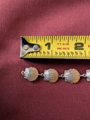 Vintage Sterling 925 Silver Scallop Seashell Shell Bracelet Nautical Beach