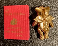 Batya gold-tone articulated angel bear brooch