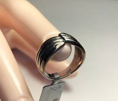 New Massive Shiny Silver Statement Ring, Celtic Wave Theme Size P (17.75 mm) 4g