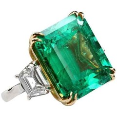 Art Deco Antique 5.30 Ct Natural Emerald Vintage Engagement Ring 925 Silver