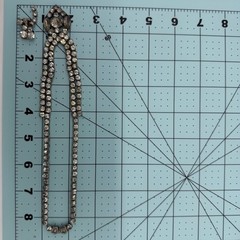 Vintage 1940s 1950s Rhinestone Necklace Earrings Set Smoky Gray Dangle