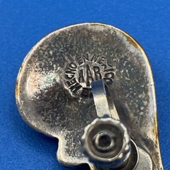 TAXCO EARRINGS vtg 1940s 1950s Screwback Sterling Silver AAR Antonio Reyna 11 gr