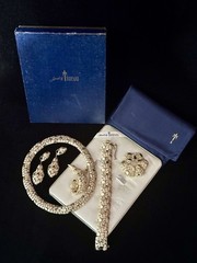 TRIFARI Trifarizade-Casbah Grand Parure 1968 Gold-Trifanium Alfred Philippe Box