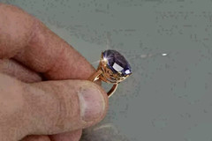 Vintage Style 4Ct Oval Created Alexandrite Solitaire Ring 14K Rose Gold Finish