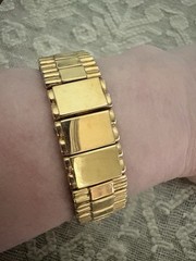 Vintage Bretton 1/20 12k Gold Filled Top Stainless Bottom Expandable Bracelet