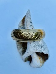 Brass Vintage Bangle Bracelet 1 In Wide MCM