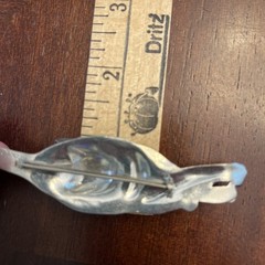 Signed Maurice Milleur Cat Brooch Slide Pendant Pewter