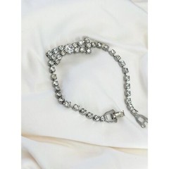 Vintage 1950s Smart Set Rhinestone Bracelet – Bowtie Design, 7″